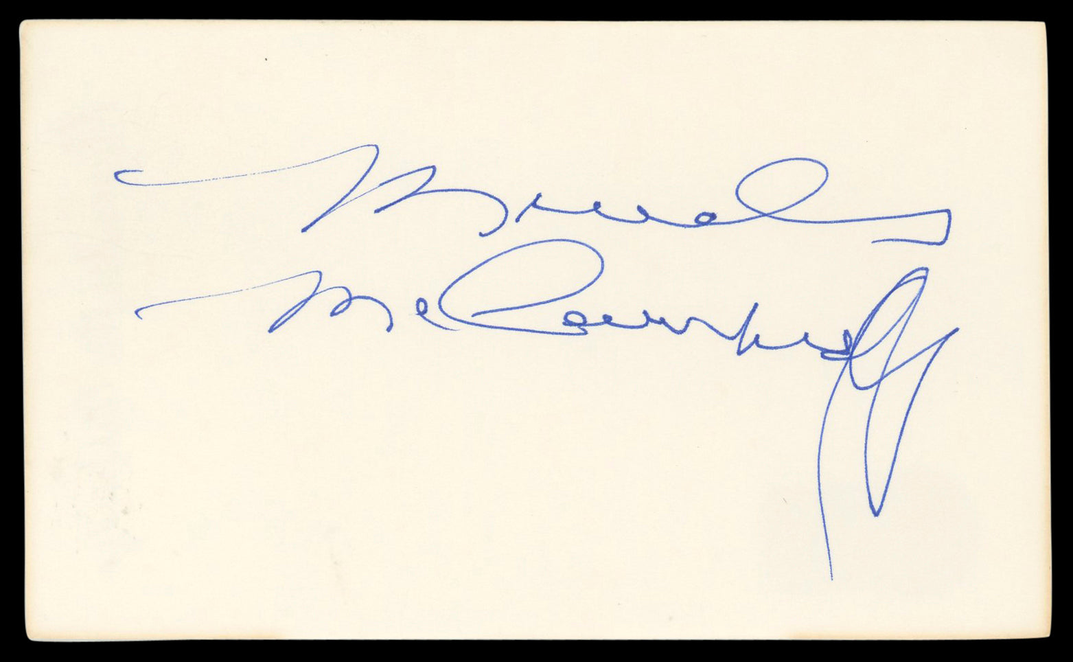 Mercedes McCambridge All the King's Men Signed 3x5 Index Card BAS #BL98793