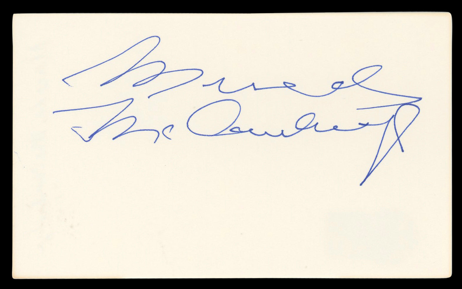 Mercedes McCambridge All the King's Men Signed 3x5 Index Card BAS #BL98792