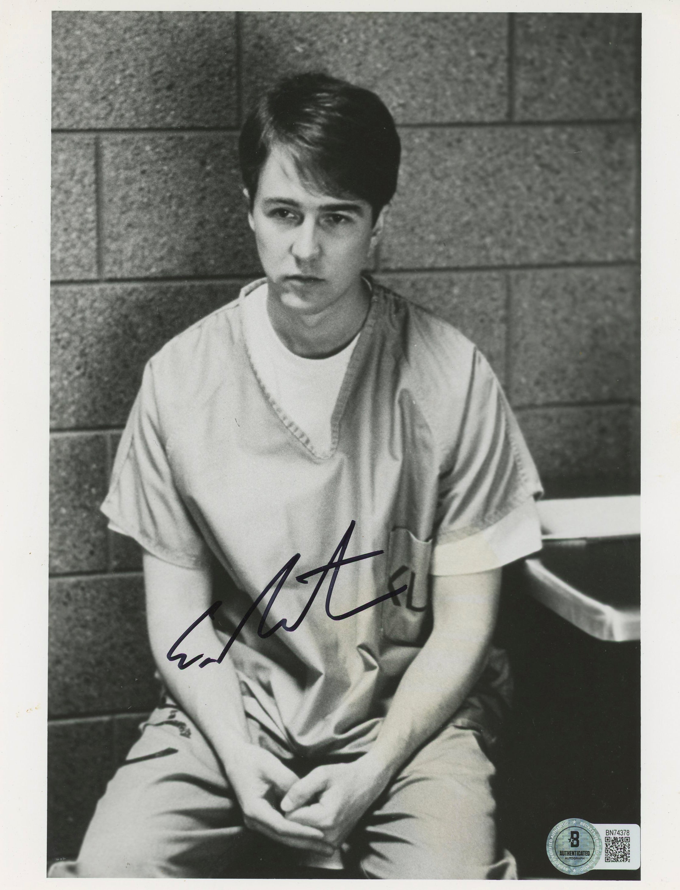 Edward Norton Primal Fear Authentic Signed 8x10 Photo Autographed BAS #BN74378