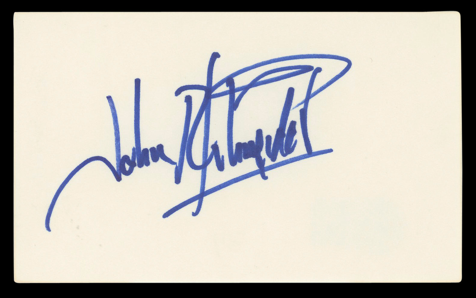 John Schneider The Dukes Of Hazzard Authentic Signed 3x5 Index Card BAS #BL96762