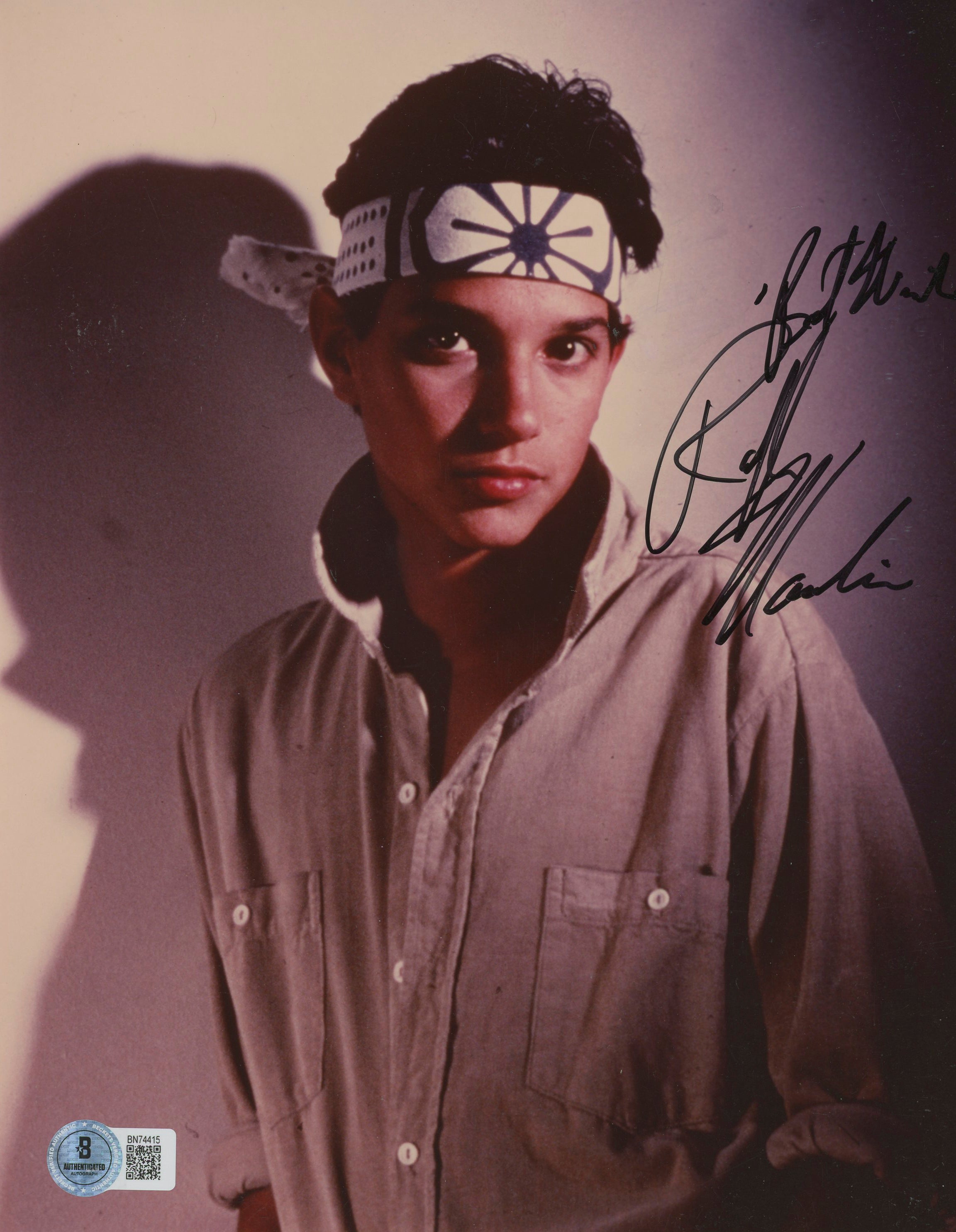 Ralph Macchio The Karate Kid Authentic Signed 8x10 Photo BAS #BN74415