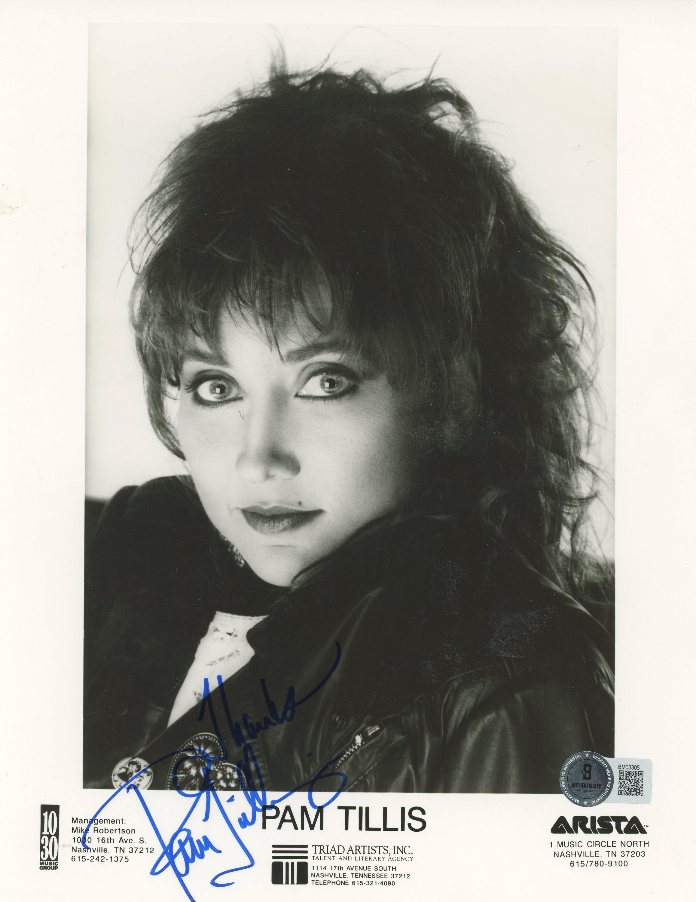 Pam Tillis Singer Authentic Signed 8x10 Photo Autographed BAS #BM03305