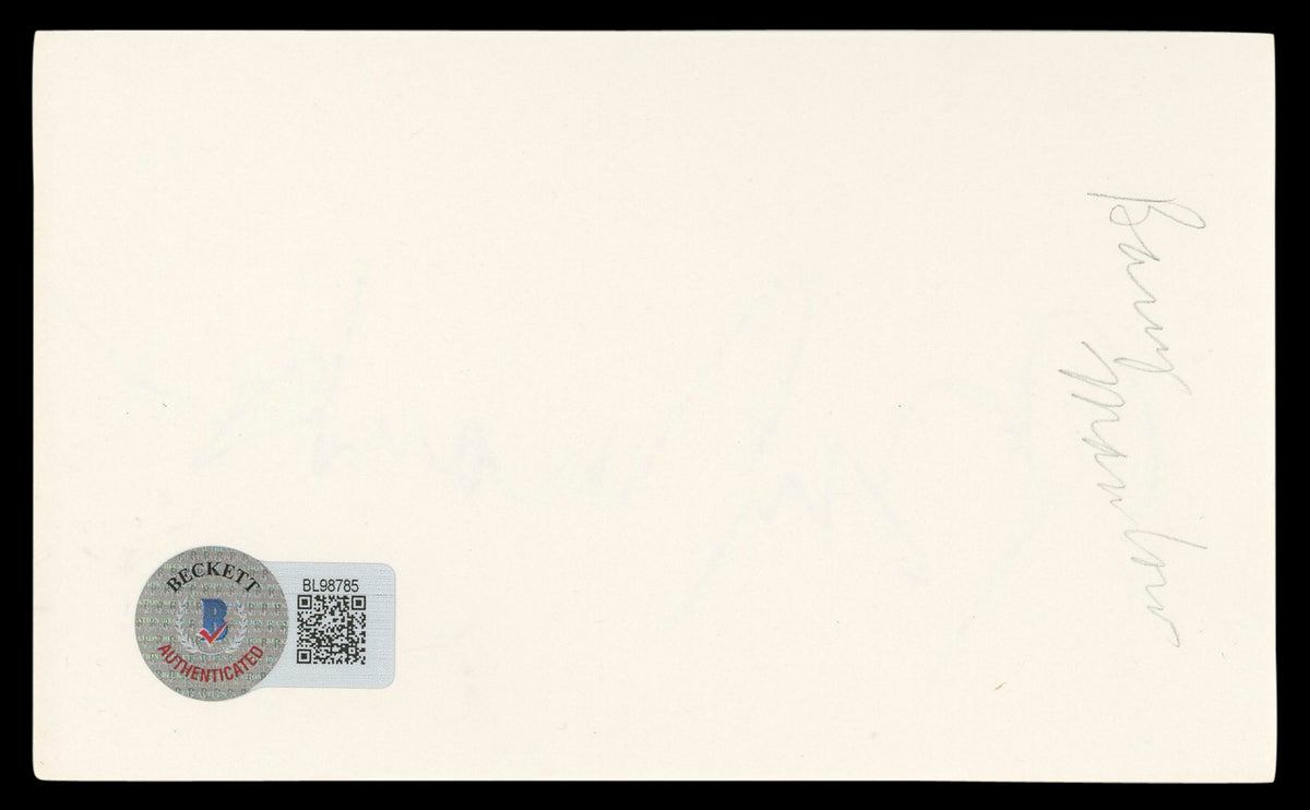 Barry Manilow Authentic Signed 3x5 Index Card Autographed BAS #BL98785