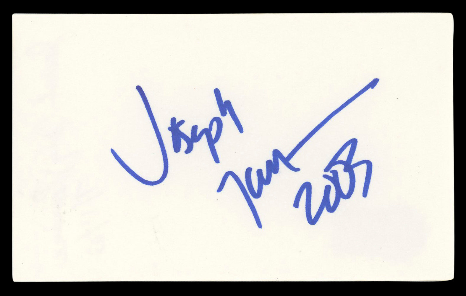 Joey Lawrence Blossom "2003" Authentic Signed 3x5 Index Card BAS #BL98782