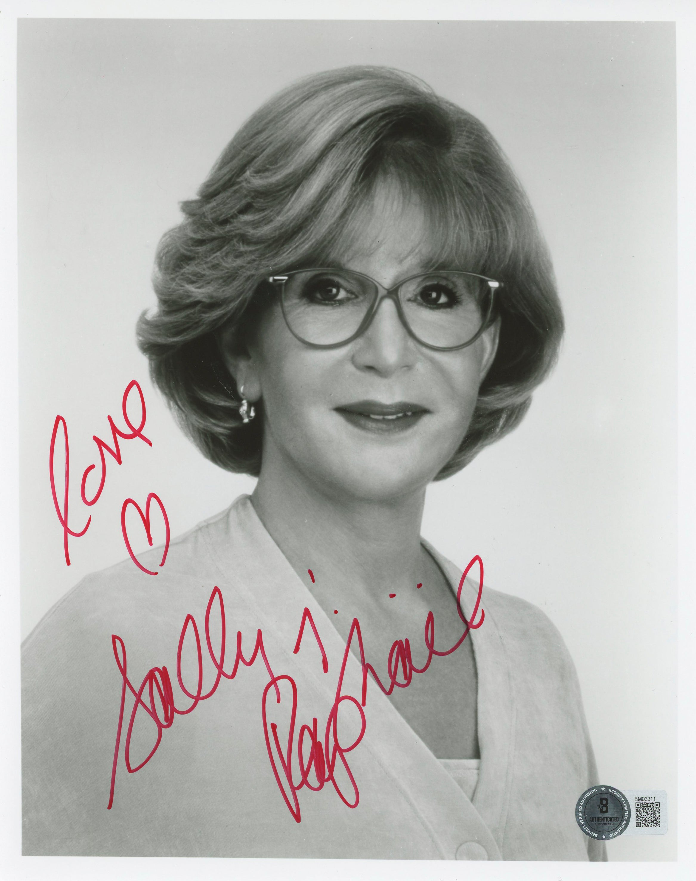 Sally Jessy Raphael "Love" Authentic Signed 8x10 Photo Autographed BAS #BM03311