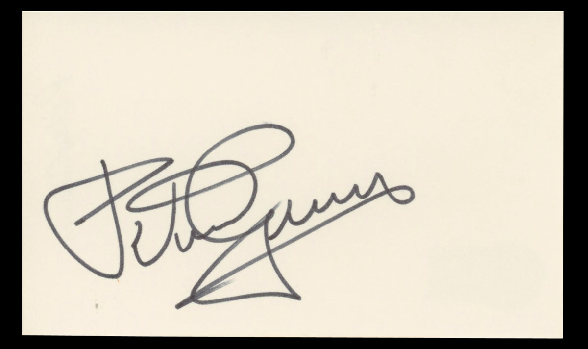 Peter Graves Airplane! Authentic Signed 3x5 Index Card Autographed BAS #BT01229