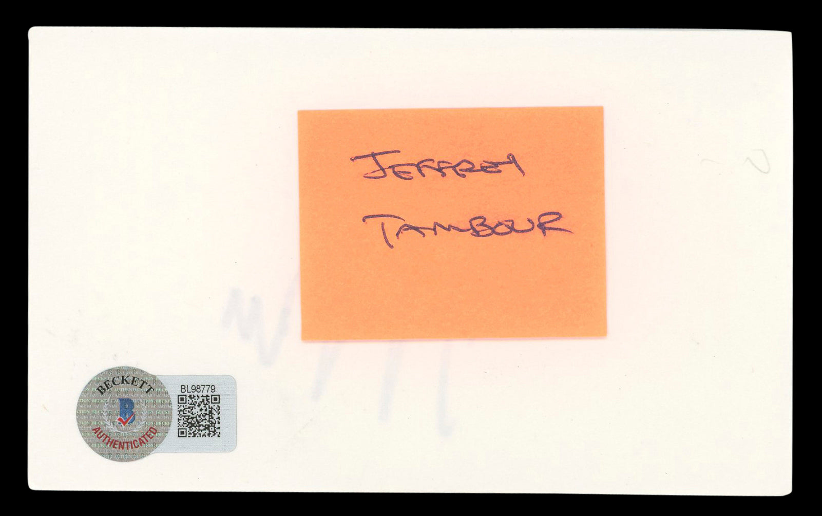 Jeffrey Tambor Arrested Development Authentic Signed 3x5 Index Card BAS #BL98779