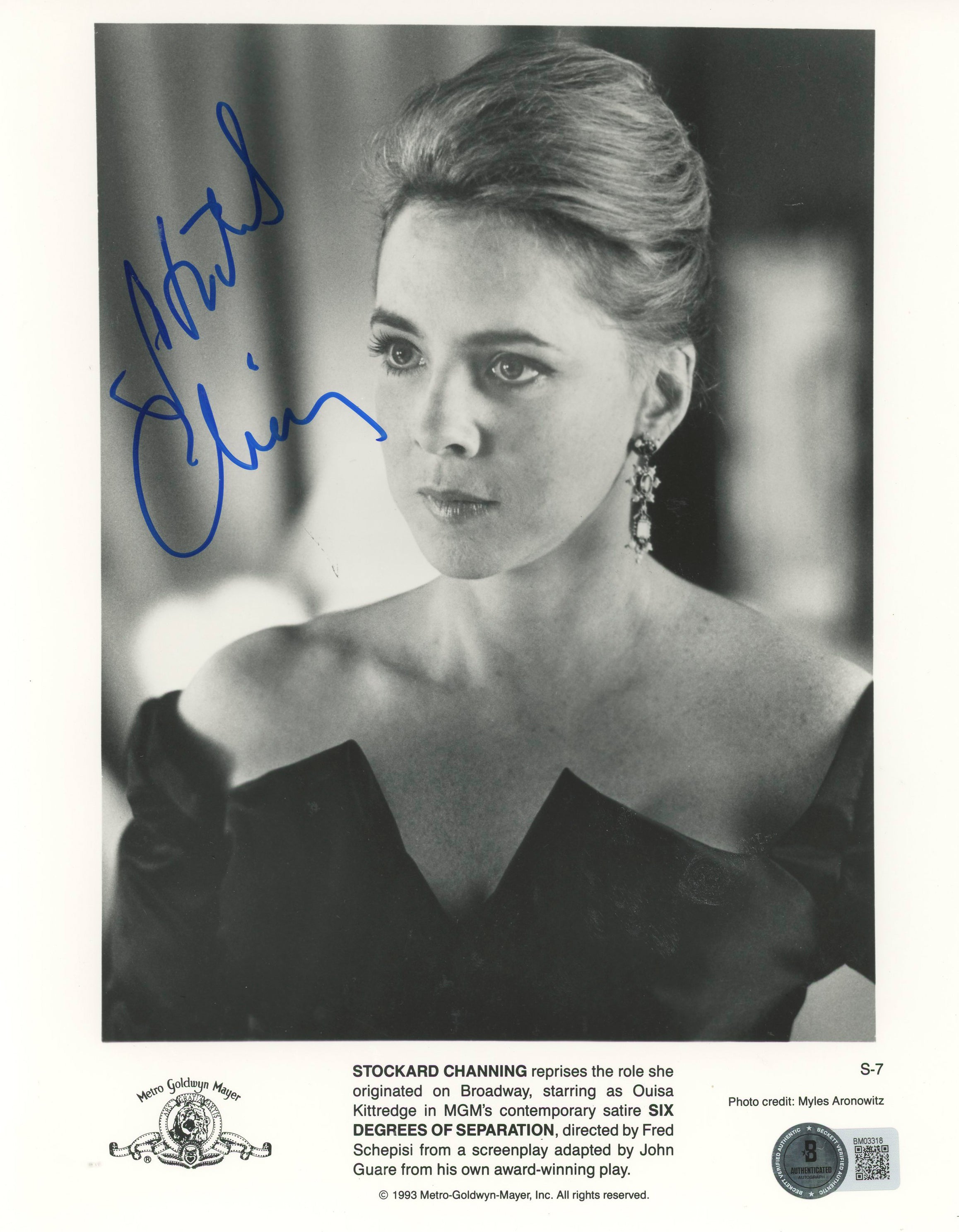 Stockard Channing Six Degrees Of Separation Signed 8x10 Photo BAS #BM03318