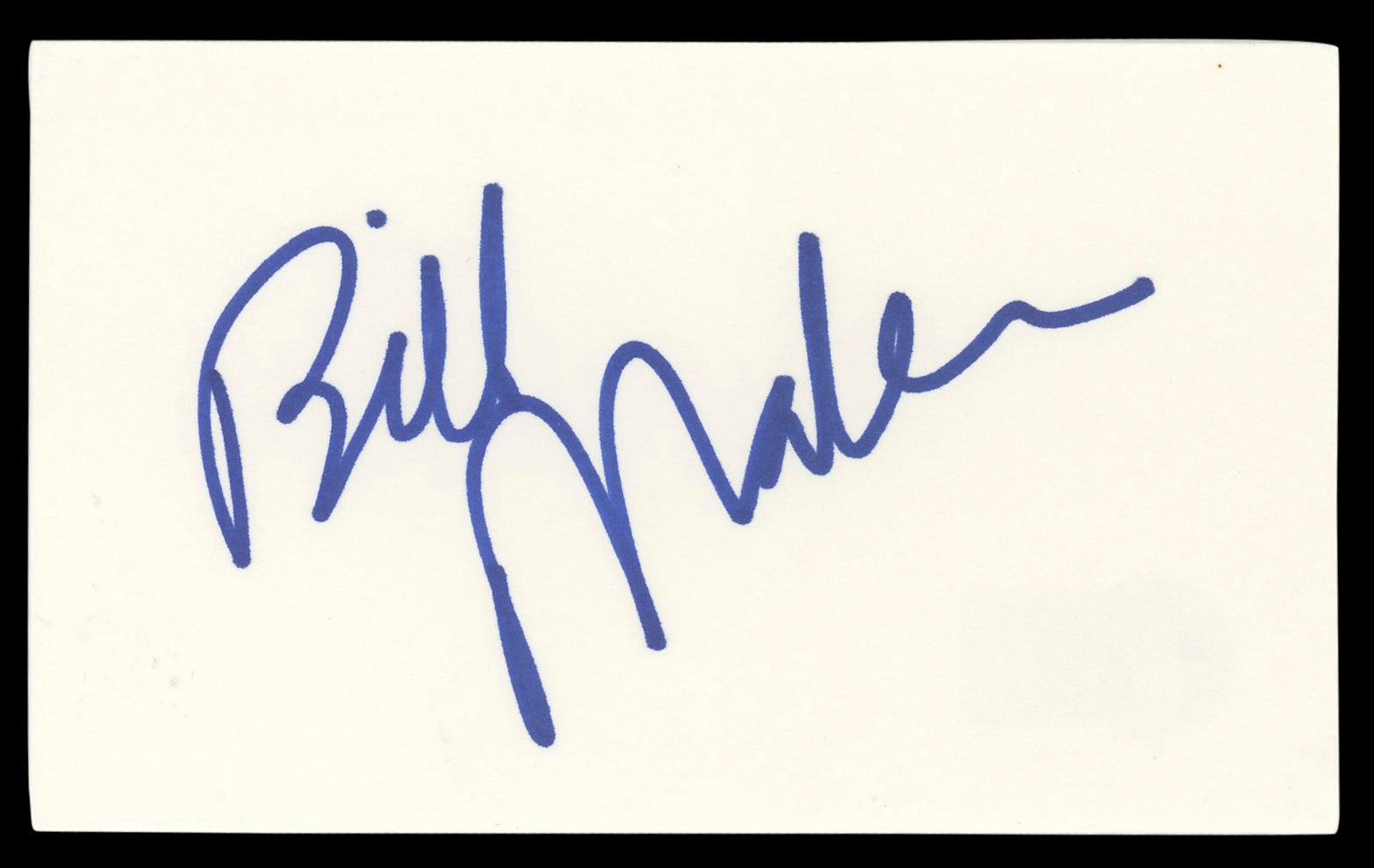 Bill Maher Real Time with Bill Maher Signed 3x5 Index Card BAS #BL98778