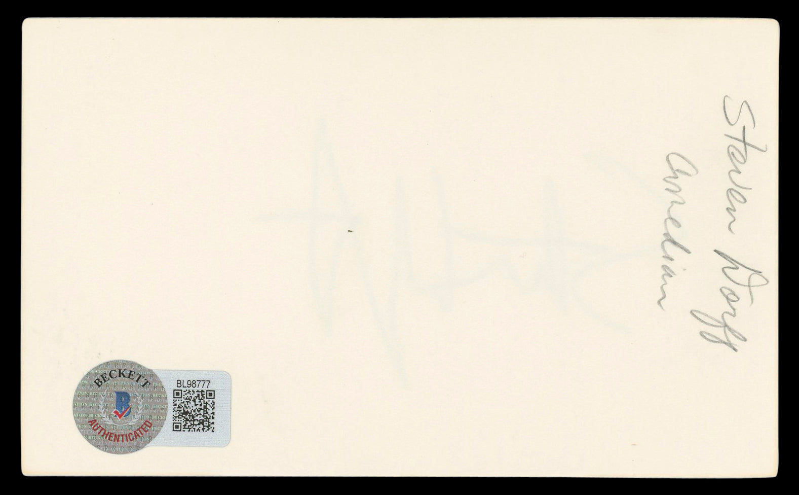 Stephen Dorff Blade Authentic Signed 3x5 Index Card Autographed BAS #BL98777