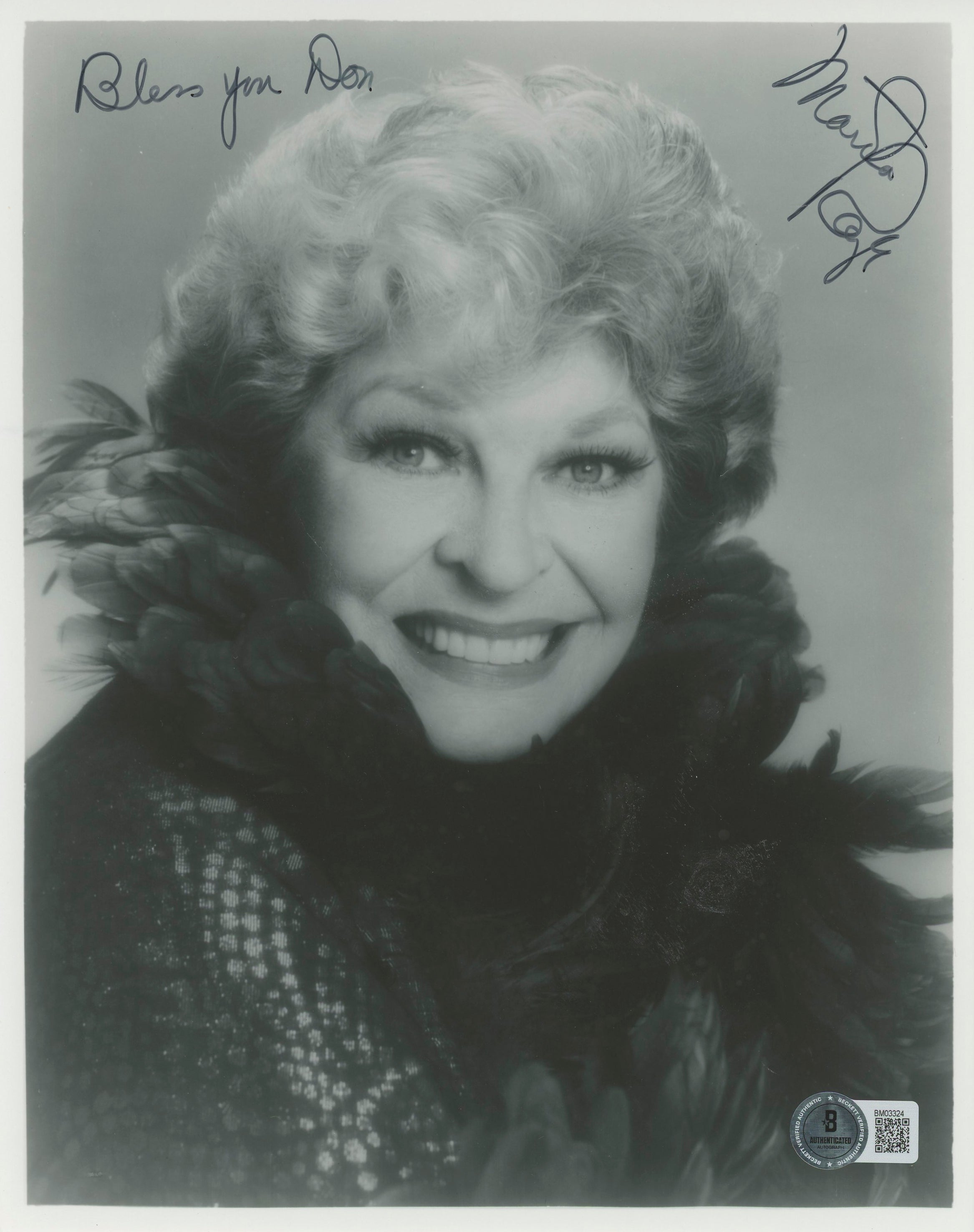 Martha Raye Billy Rose's Jumbo "Bless You" Signed 8x10 Photo BAS #BM03324