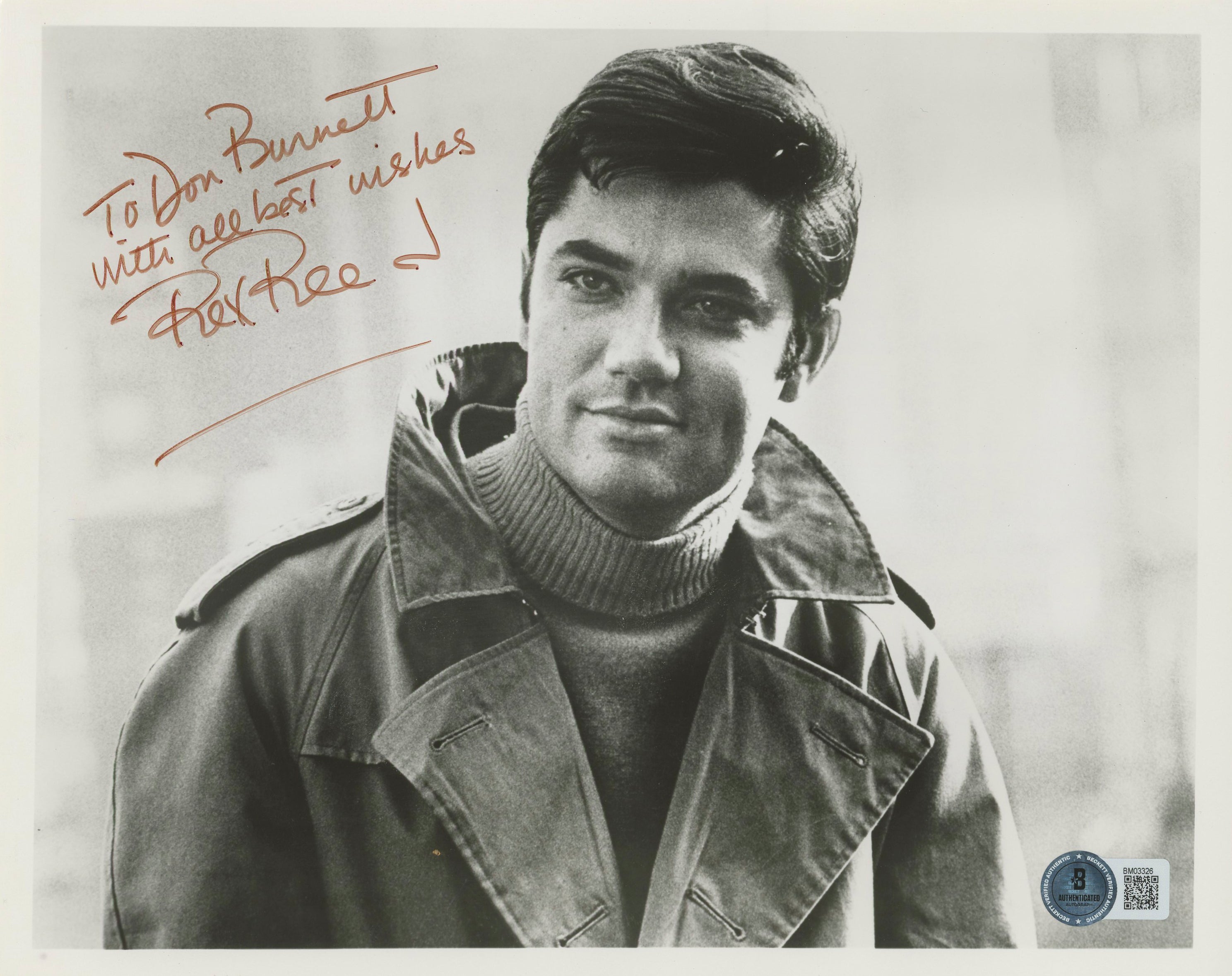 Rex Reed Superman "With All Best Wishes" Signed 8x10 Photo BAS #BM03326