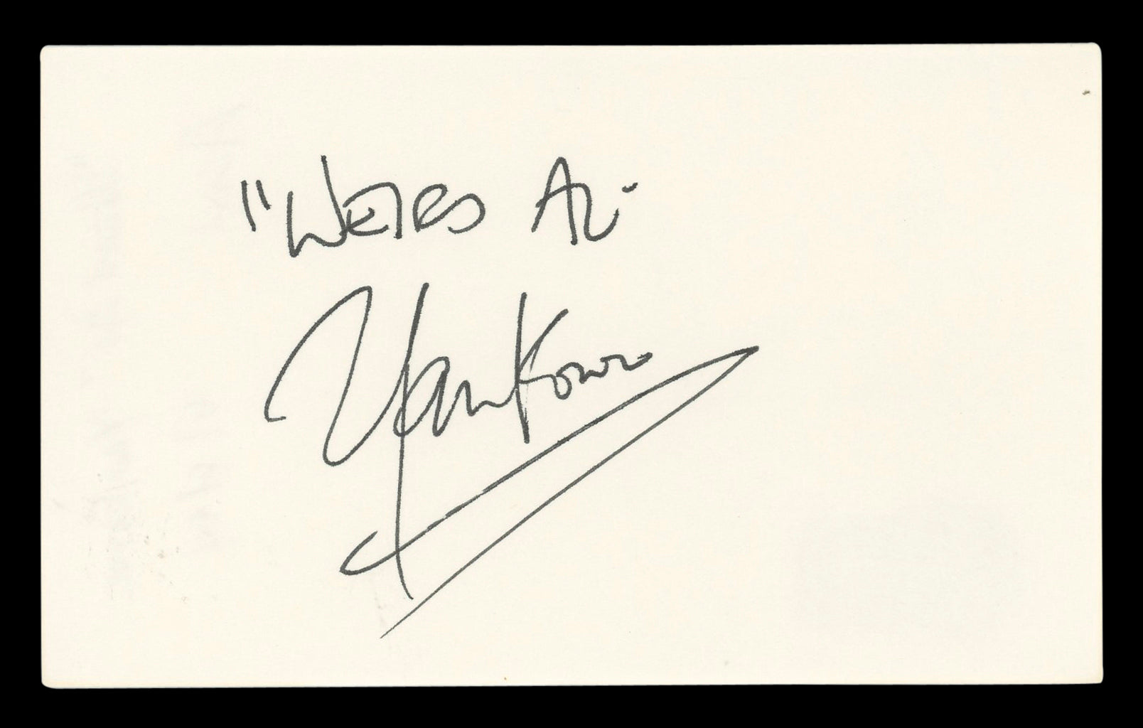Weird Al Yankovic Musician Authentic Signed 3x5 Index Card BAS #BL98774
