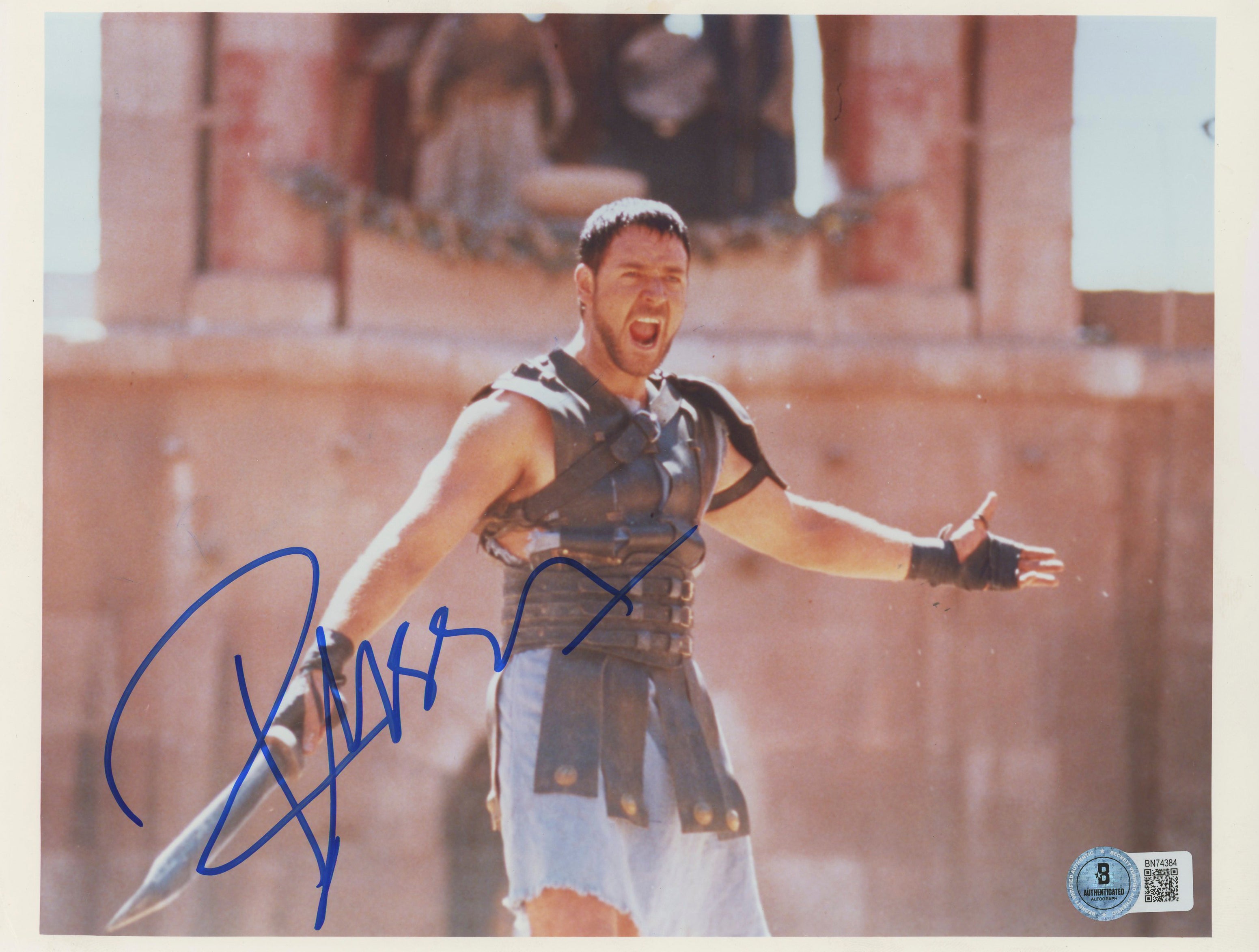 Russell Crowe Gladiator Authentic Signed 8x10 Photo Autographed BAS #BN74384