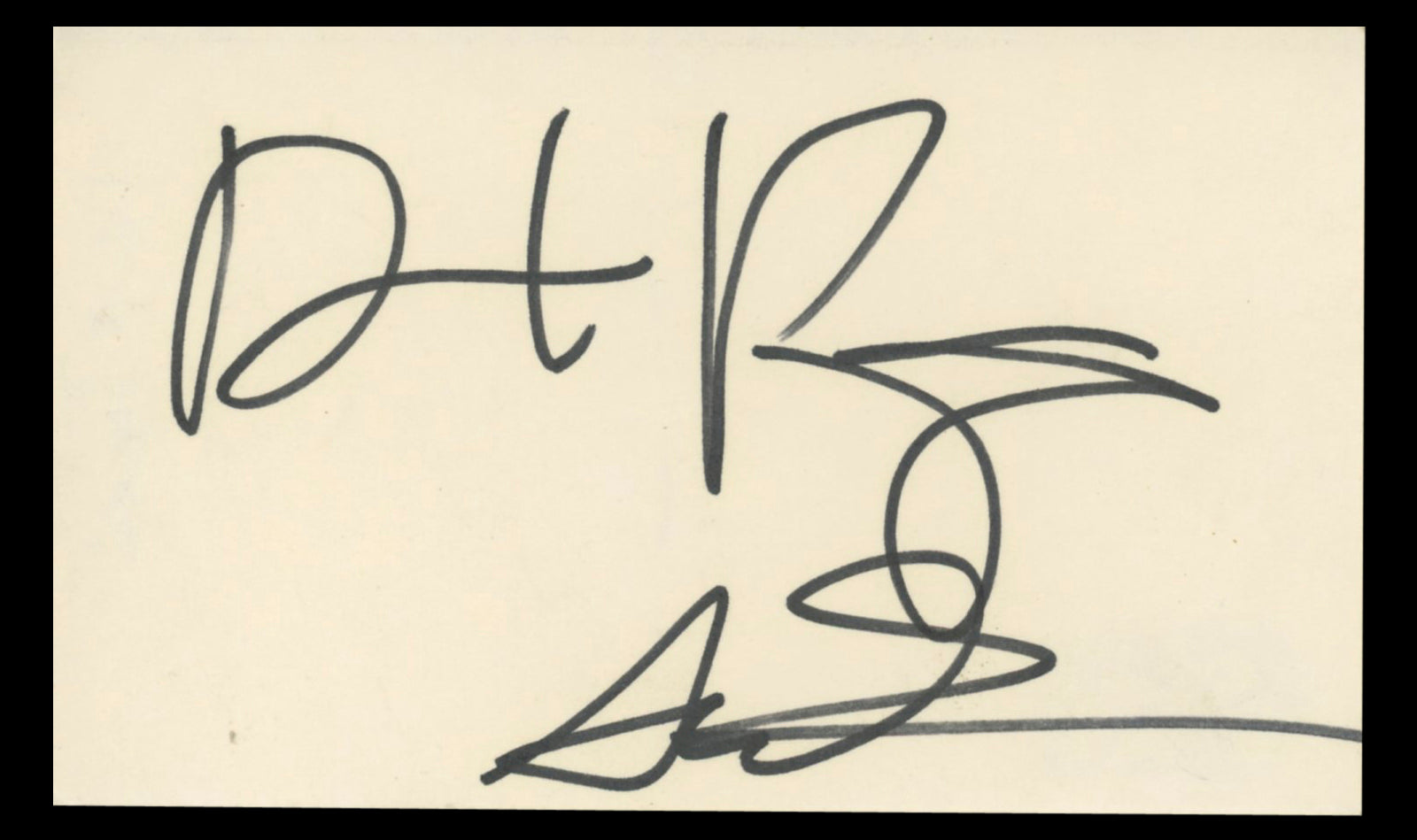 David Byrne Talking Heads Authentic Signed 3x5 Index Card BAS #BT01231