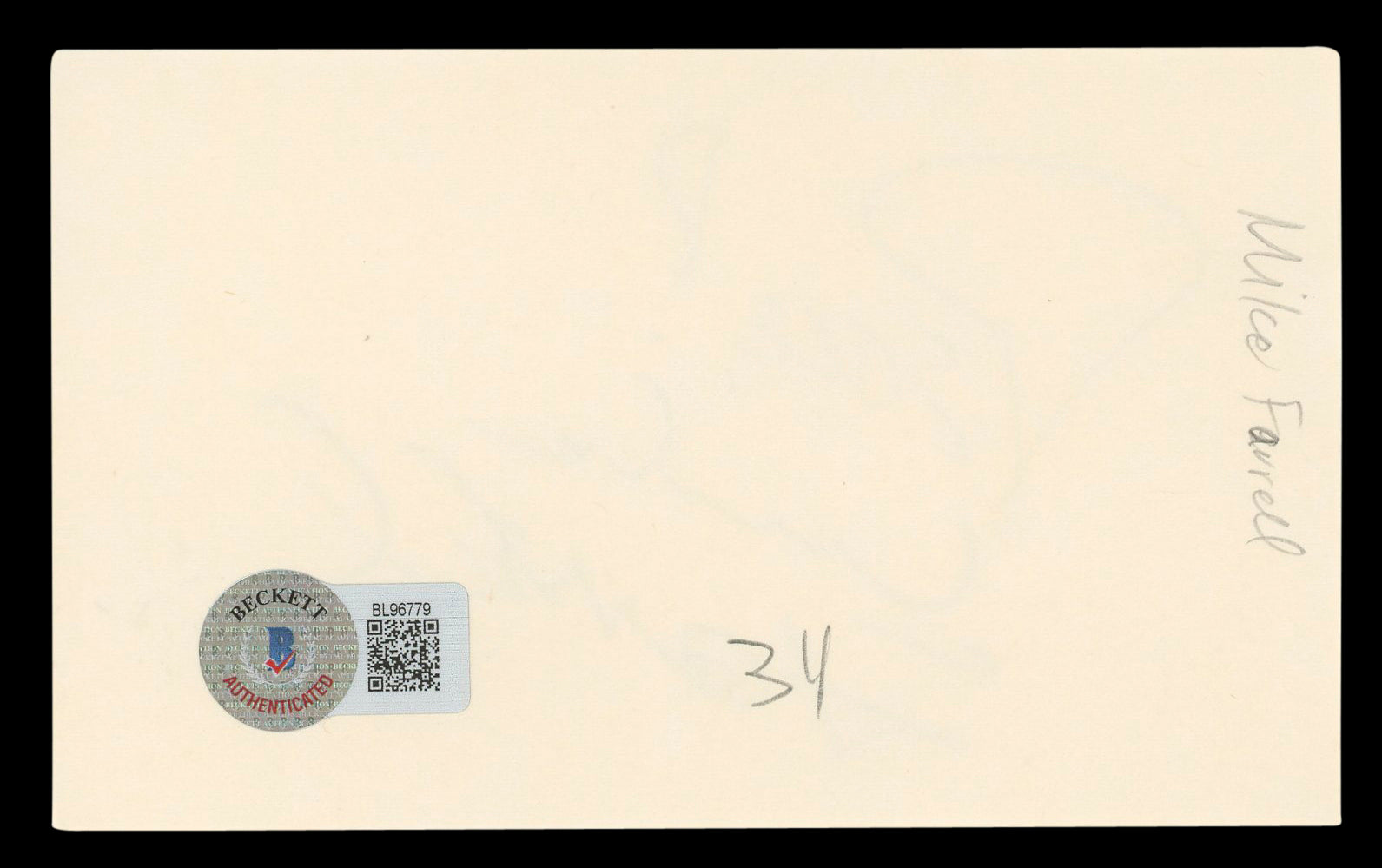 Mike Farrell M*A*S*H "Peace!" Authentic Signed 3x5 Index Card BAS #BL96779