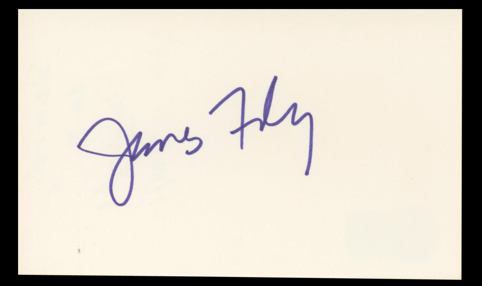 James Foley Authentic Signed 3x5 Index Card Autographed BAS #BT01213