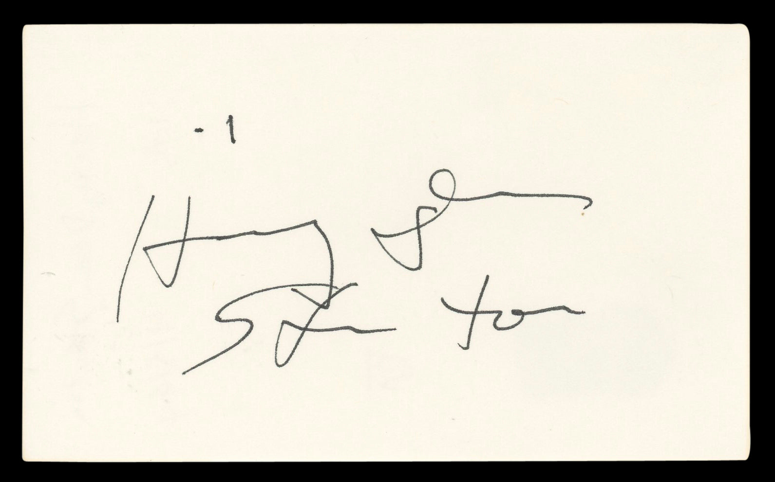 Harry Dean Stanton Lucky Authentic Signed 3x5 Index Card BAS #BL96782
