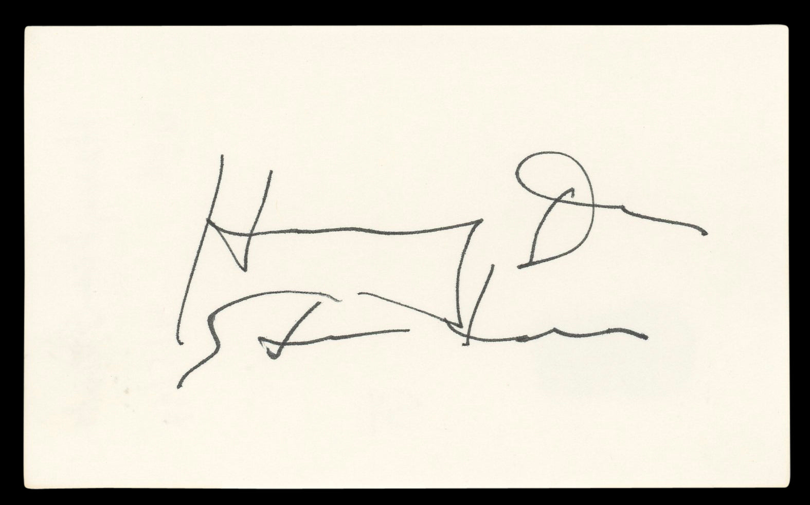 Harry Dean Stanton Lucky Authentic Signed 3x5 Index Card BAS #BL96783