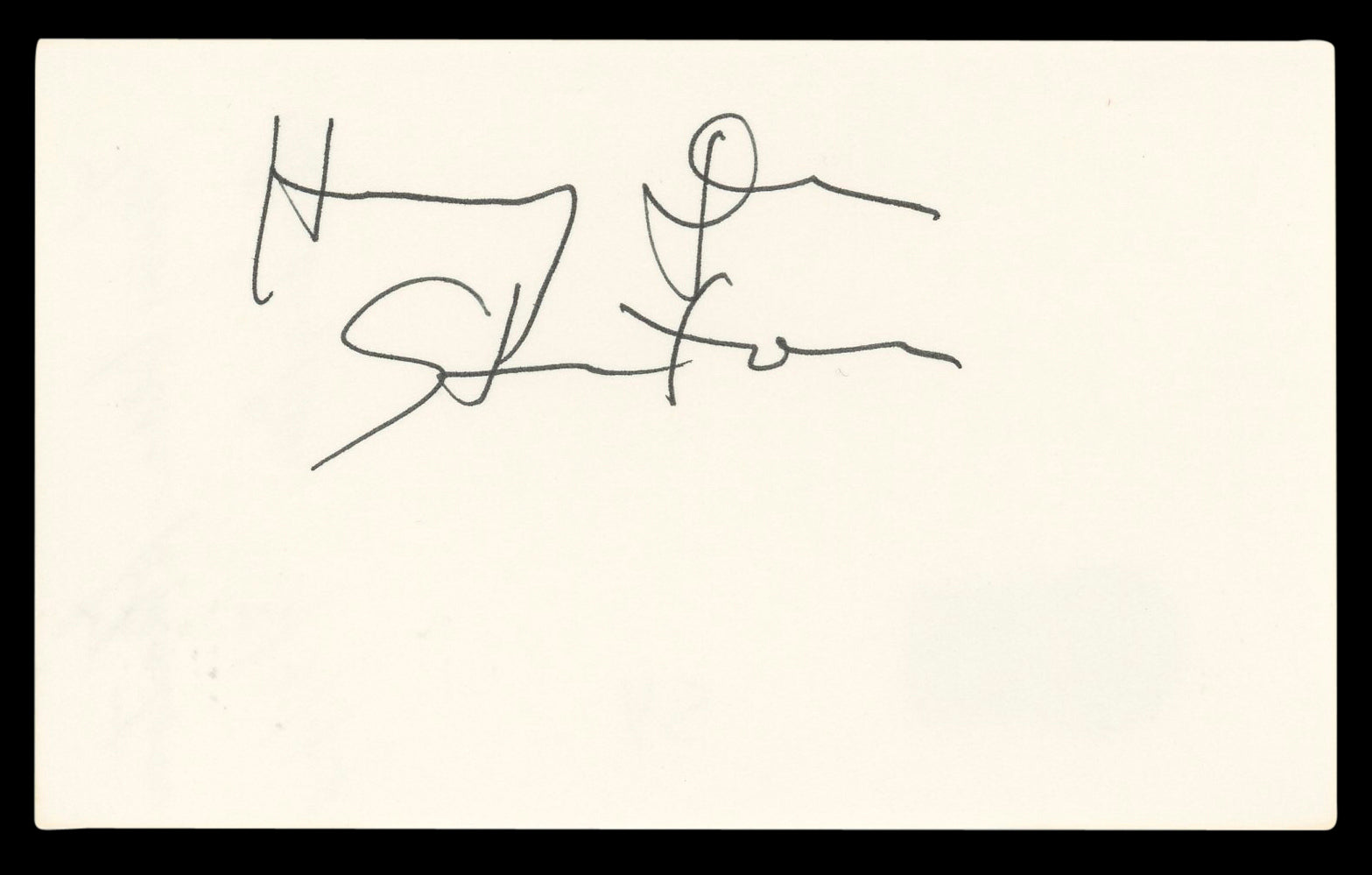 Harry Dean Stanton Lucky Authentic Signed 3x5 Index Card BAS #BL96784