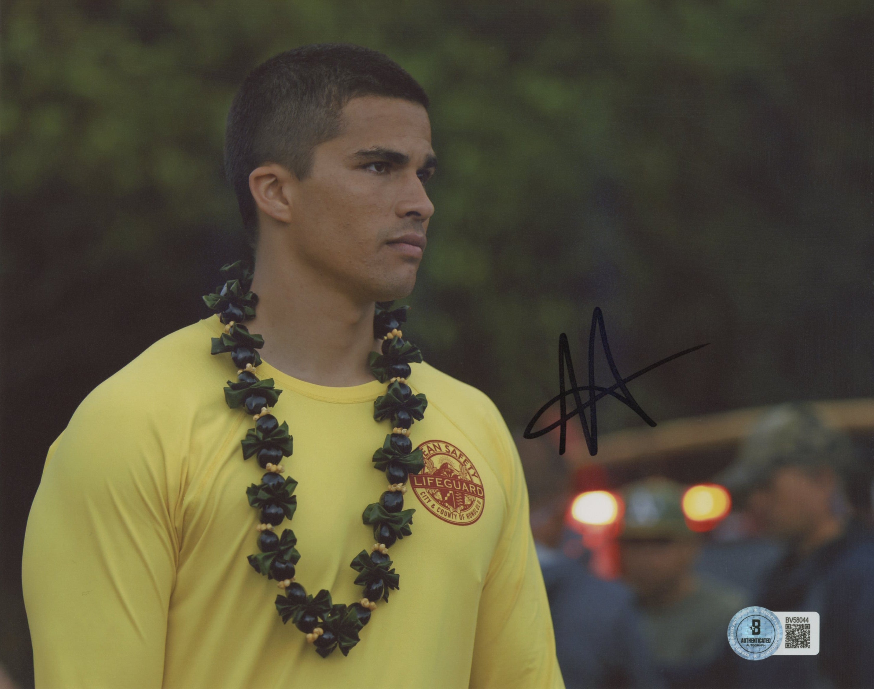 Alex Aiono Rescue: HI-Surf Authentic Signed 8x10 Photo Autographed BAS #BV58044