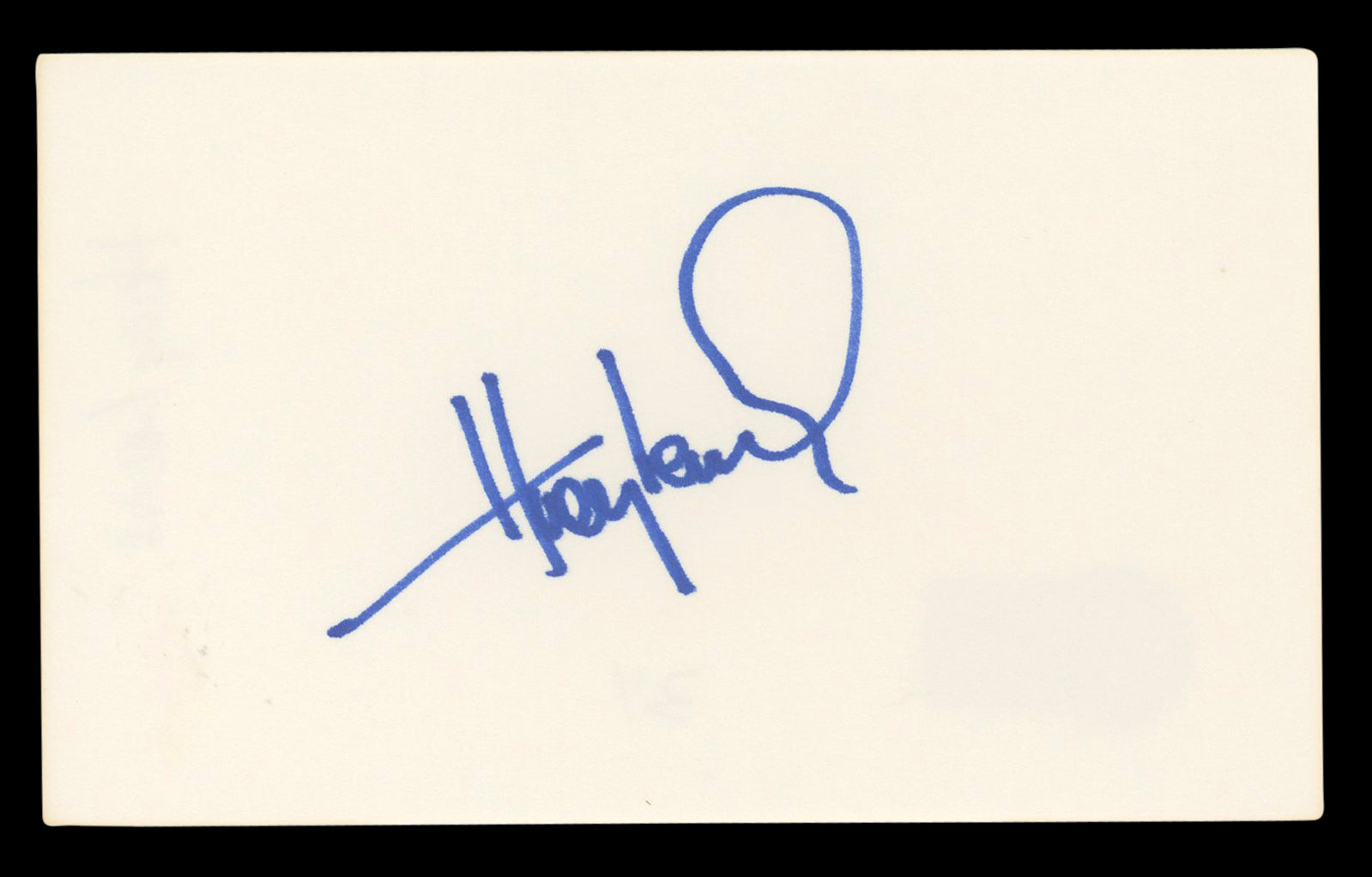 Huey Lewis Authentic Signed 3x5 Index Card Autographed BAS #BL96785