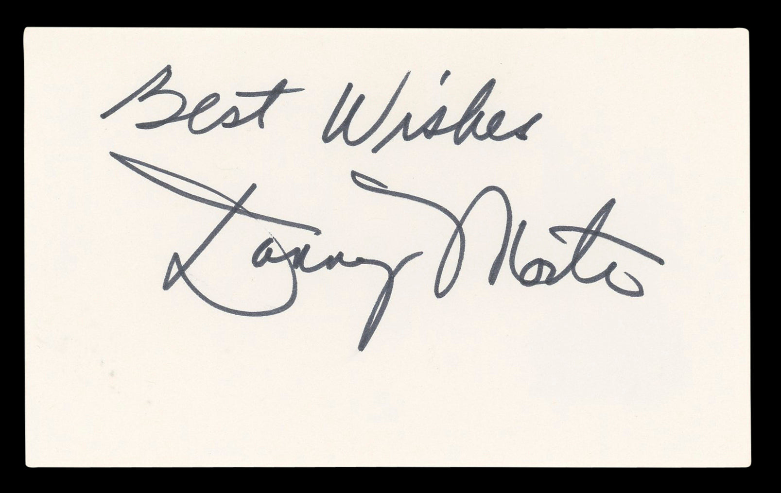 Don Most Happy Days "Best Wishes" Authentic Signed 3x5 Index Card BAS #BL96786