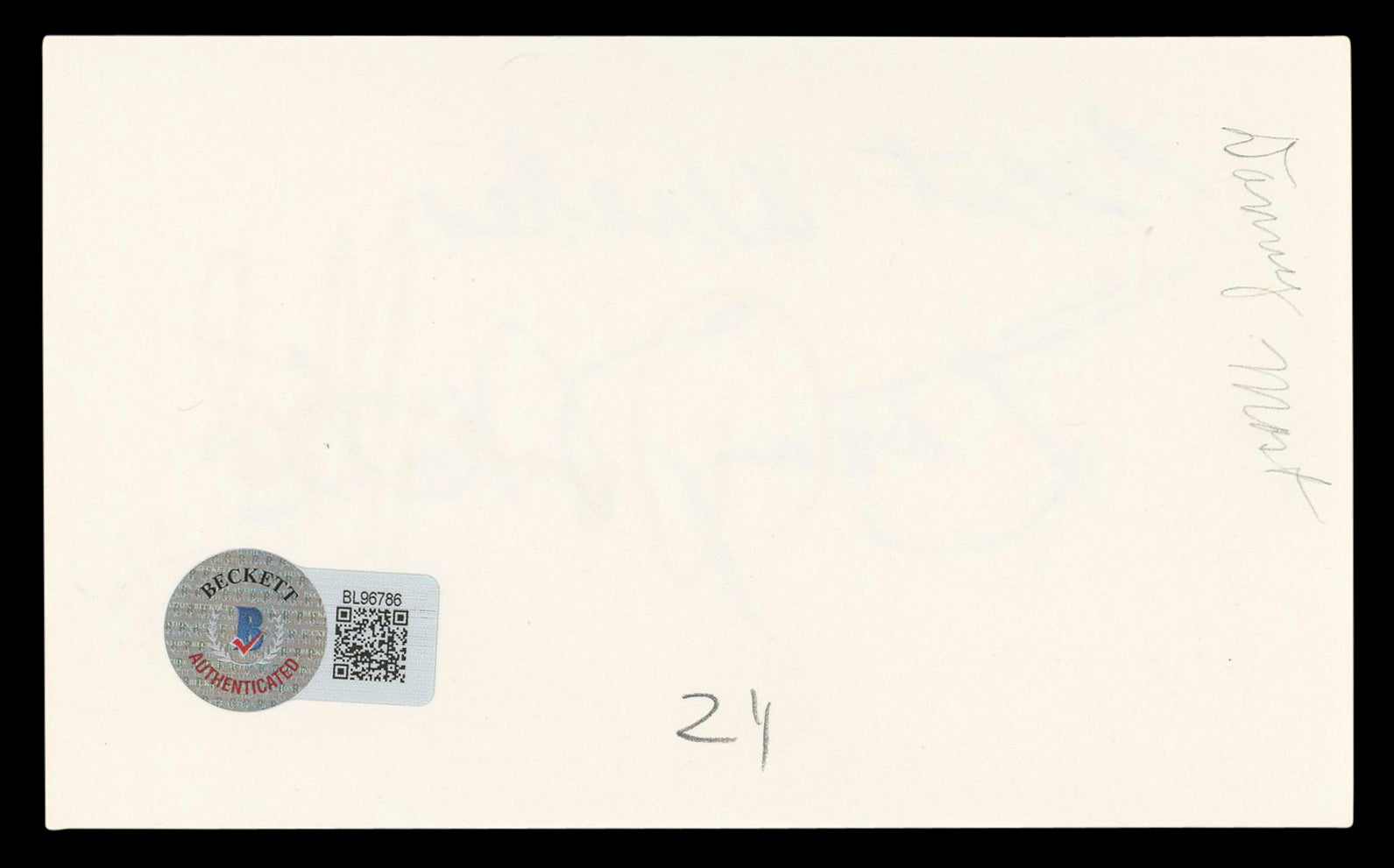 Don Most Happy Days "Best Wishes" Authentic Signed 3x5 Index Card BAS #BL96786