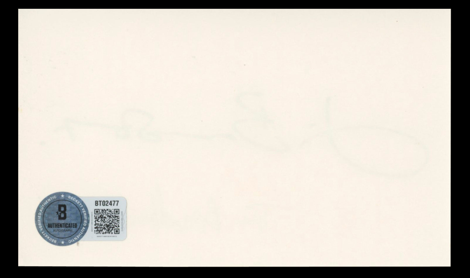 Jim Broadbent Life is Sweet Authentic Signed 3x5 Index Card BAS #BT02477