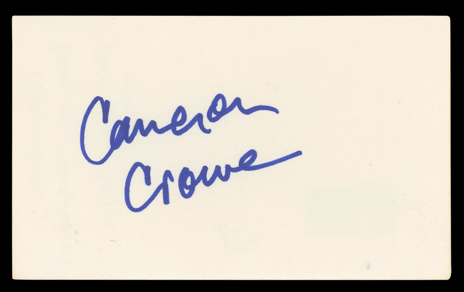 Cameron Crowe Jerry Maguire Authentic Signed 3x5 Index Card BAS #BL96787