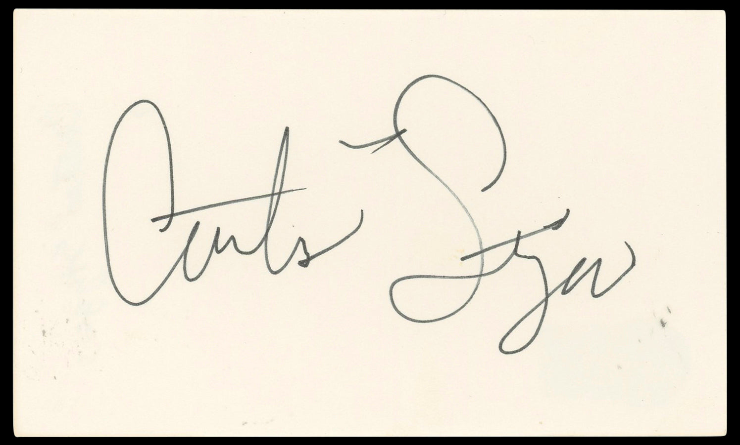 Curtis Stigers Authentic Signed 3x5 Index Card Autographed BAS #BN33243