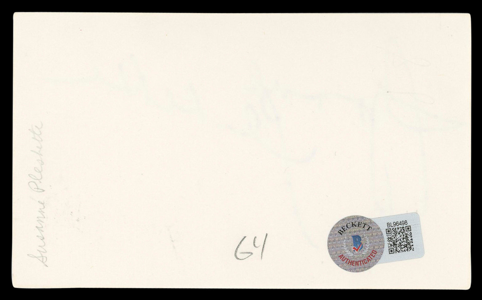 Suzanne Pleshette The Bob Newhart Show Signed 3x5 Index Card BAS #BL96498