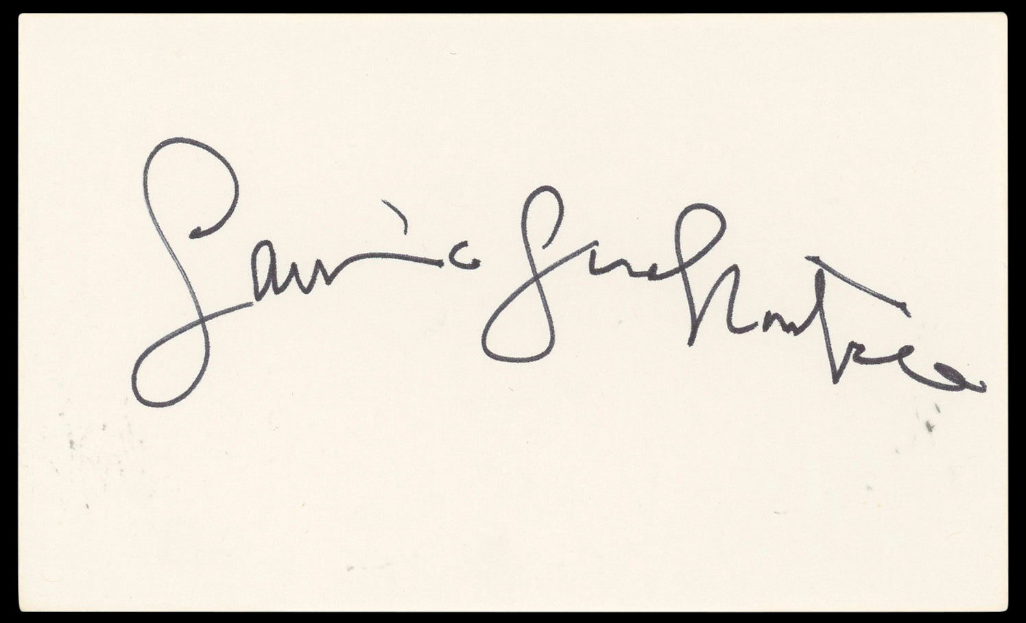 Laurence Luckinbill Star Trek V Authentic Signed 3x5 Index Card BAS #BN33244