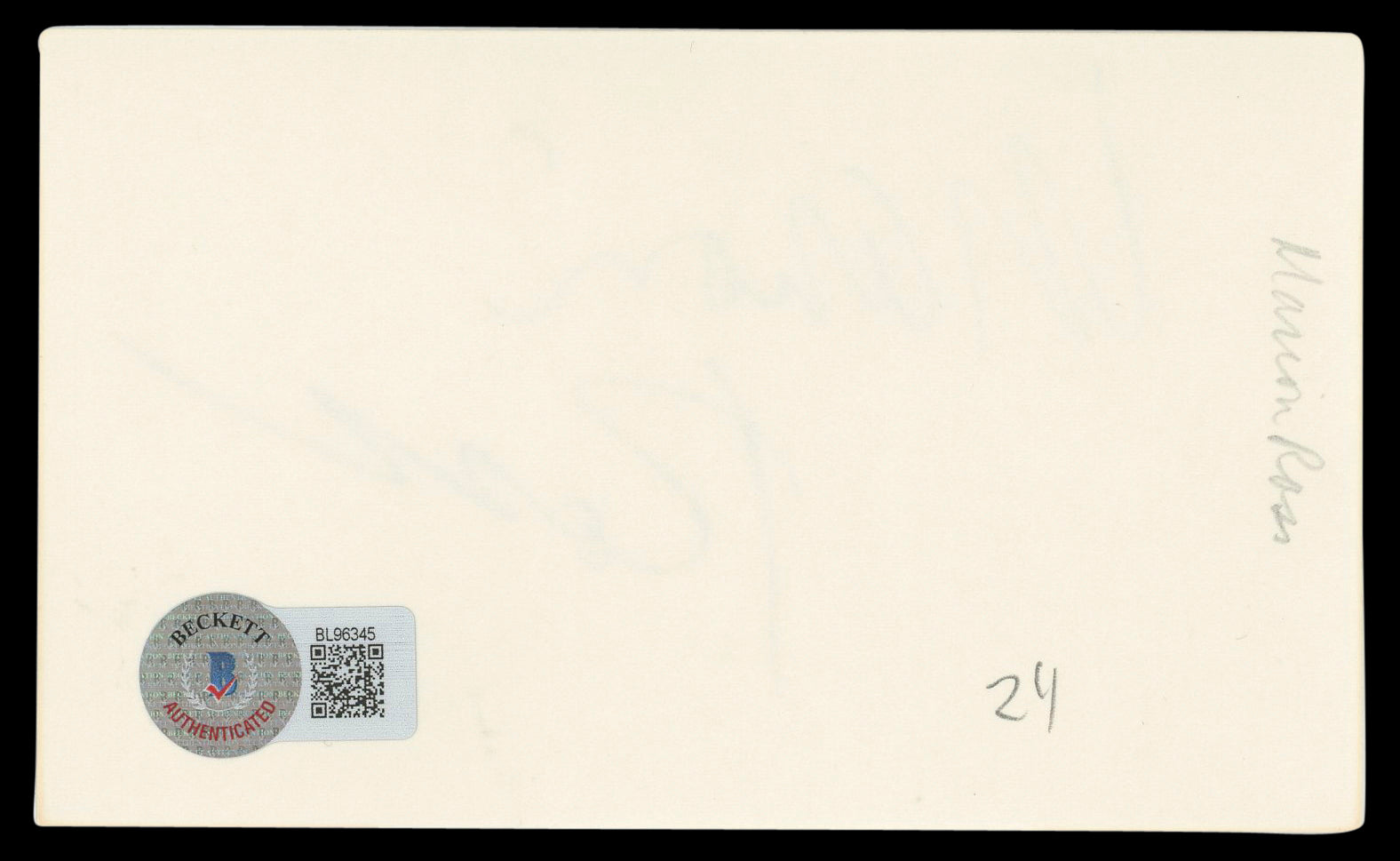 Marion Ross Happy Days Authentic Signed 3x5 Index Card Autographed BAS #BL96345