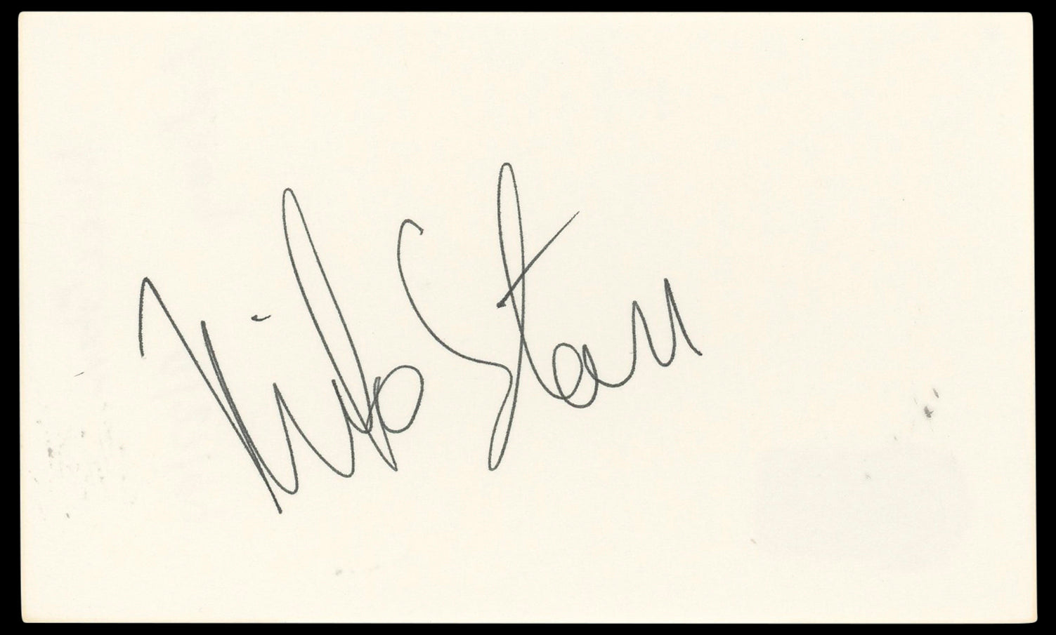 Mike Starr The Young and the Restless Signed 3x5 Index Card BAS #BN33246