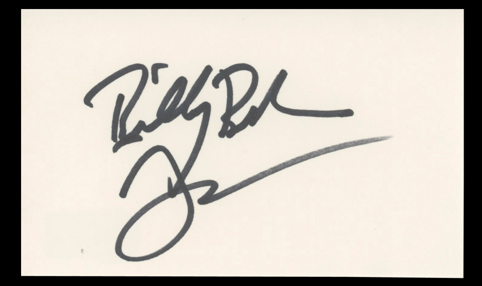 Billy Bob Thornton Landman Authentic Signed 3x5 Index Card BAS #BT02461