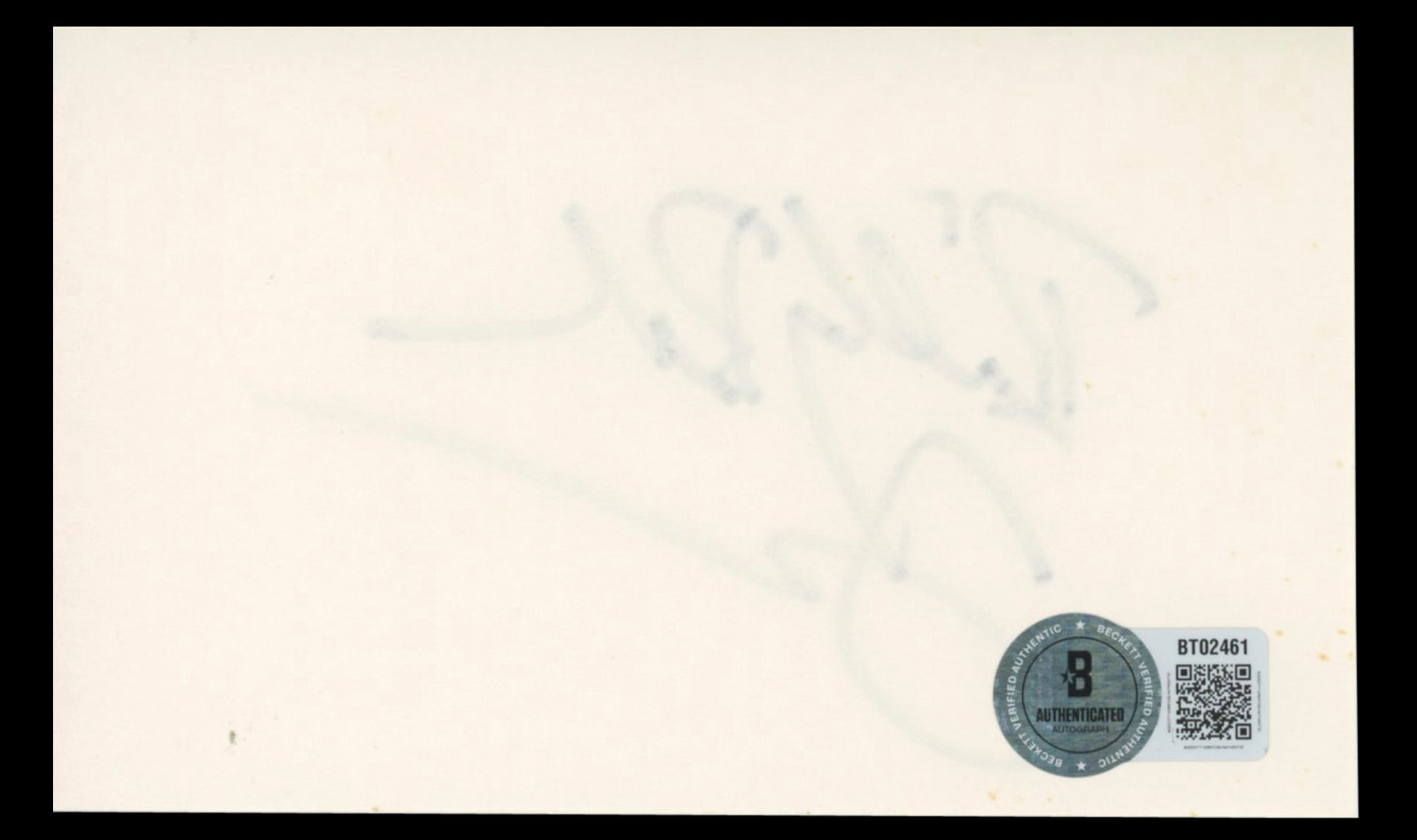 Billy Bob Thornton Landman Authentic Signed 3x5 Index Card BAS #BT02461
