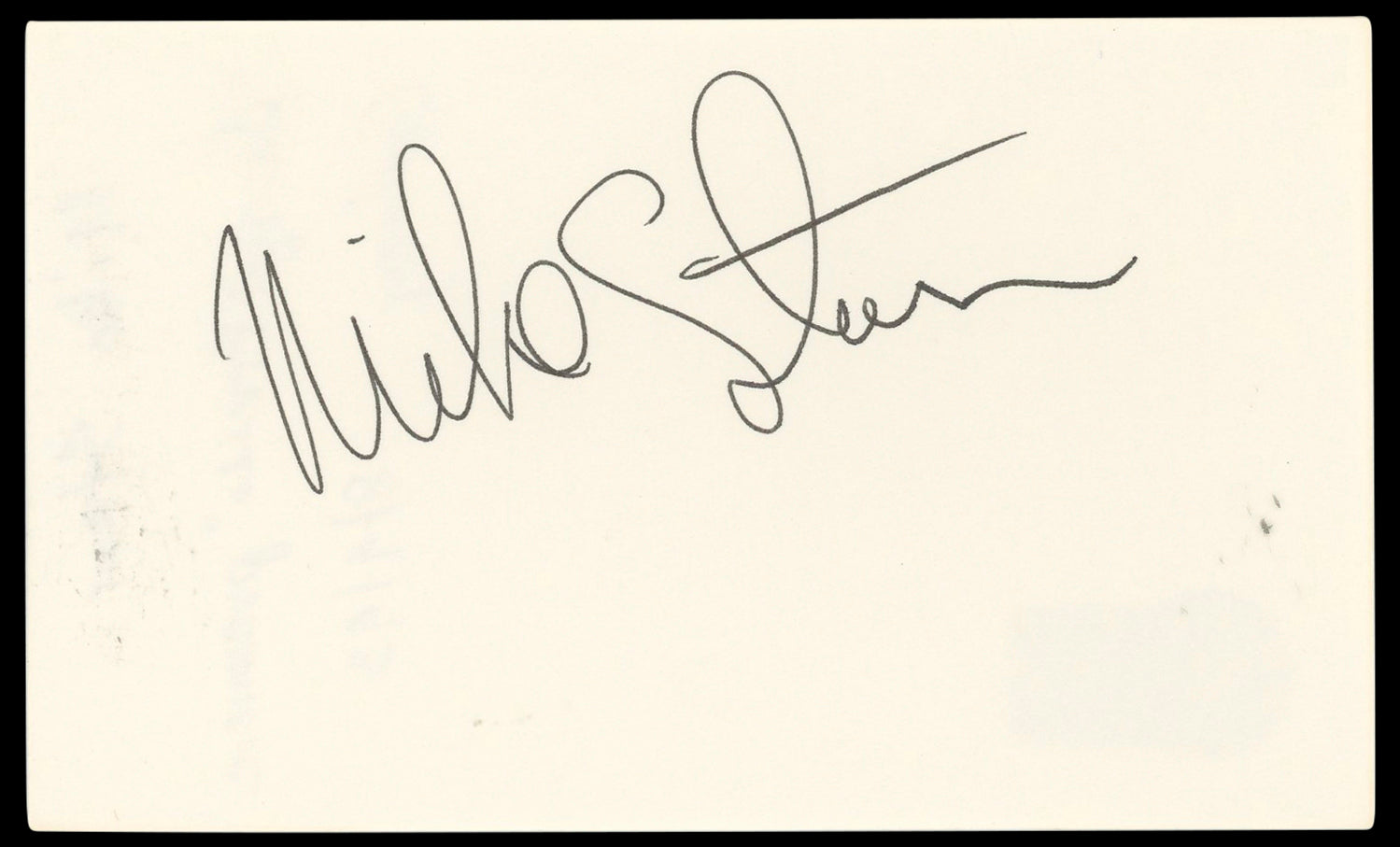 Mike Starr The Young and the Restless Signed 3x5 Index Card BAS #BN33247