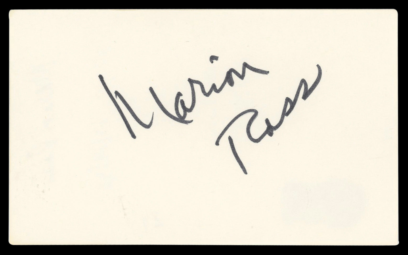 Marion Ross Happy Days Authentic Signed 3x5 Index Card Autographed BAS #BL96347