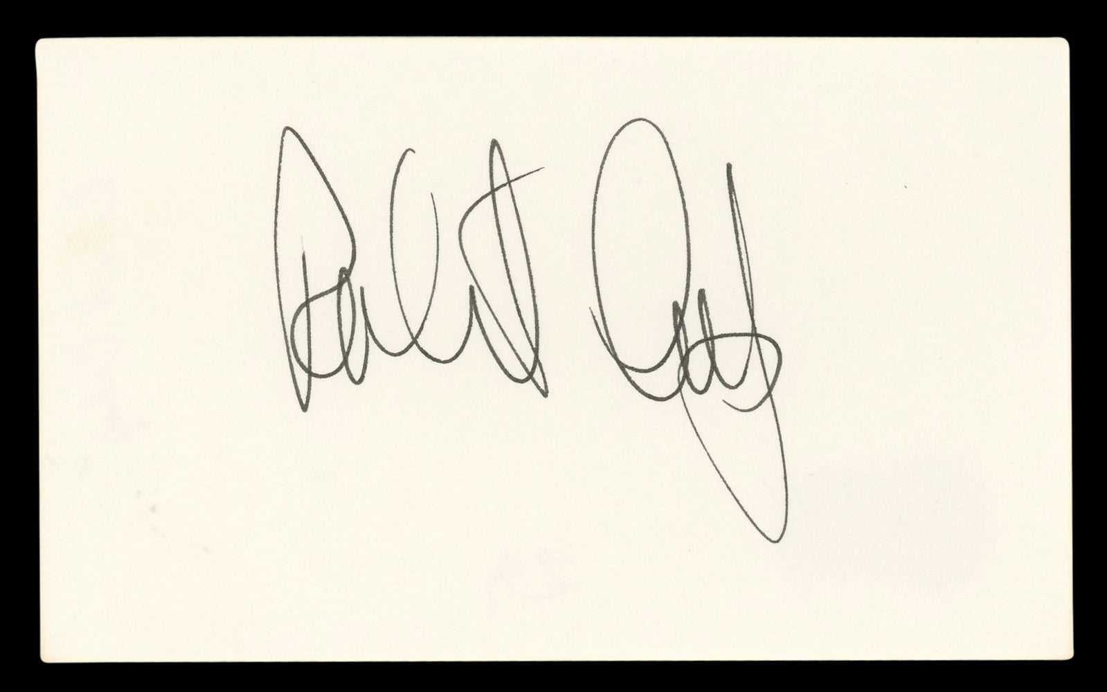 Robert Culp I Spy Authentic Signed 3x5 Index Card Autographed BAS #BL96793