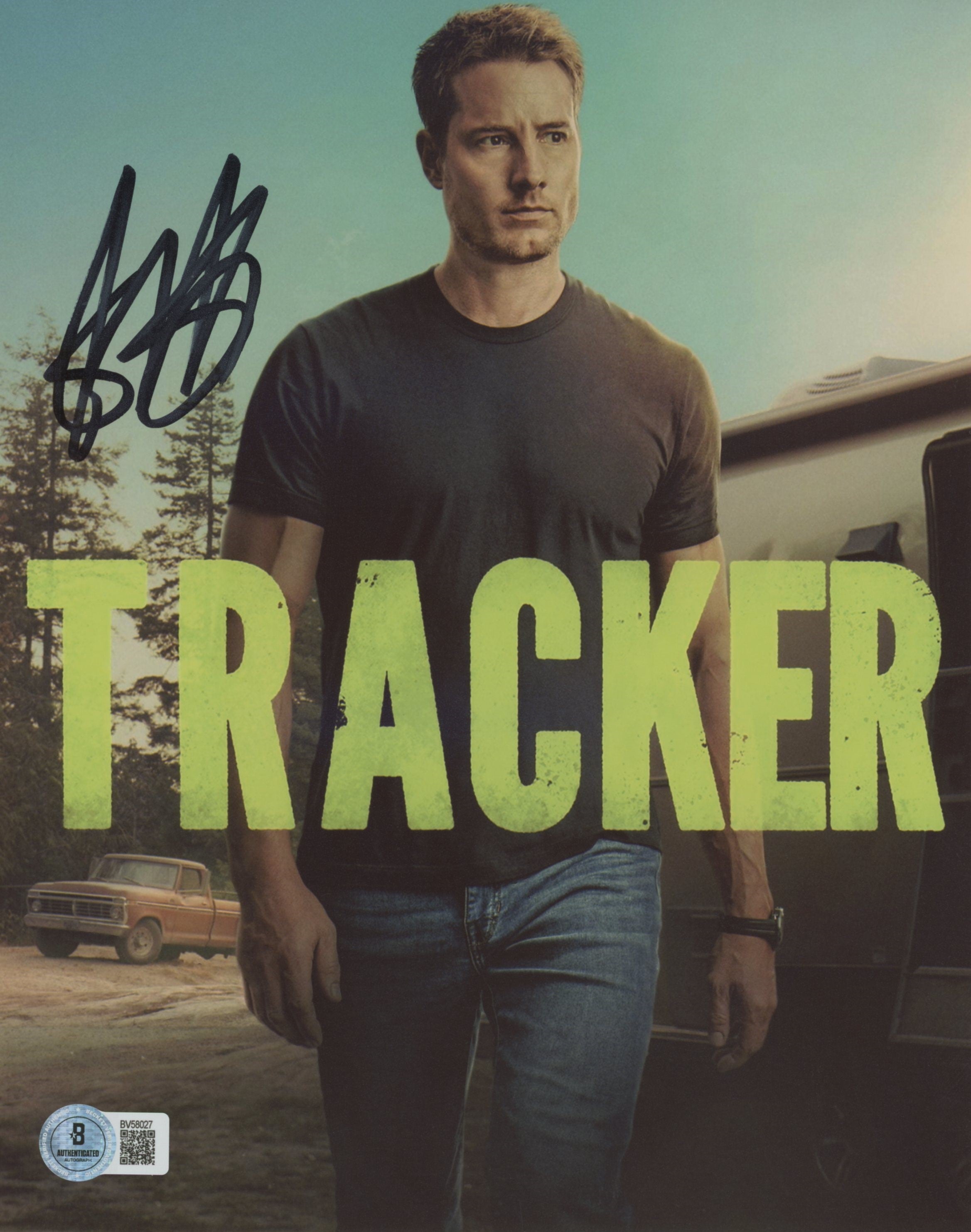 Justin Hartley Tracker Authentic Signed 8x10 Photo Autographed BAS #BV58027