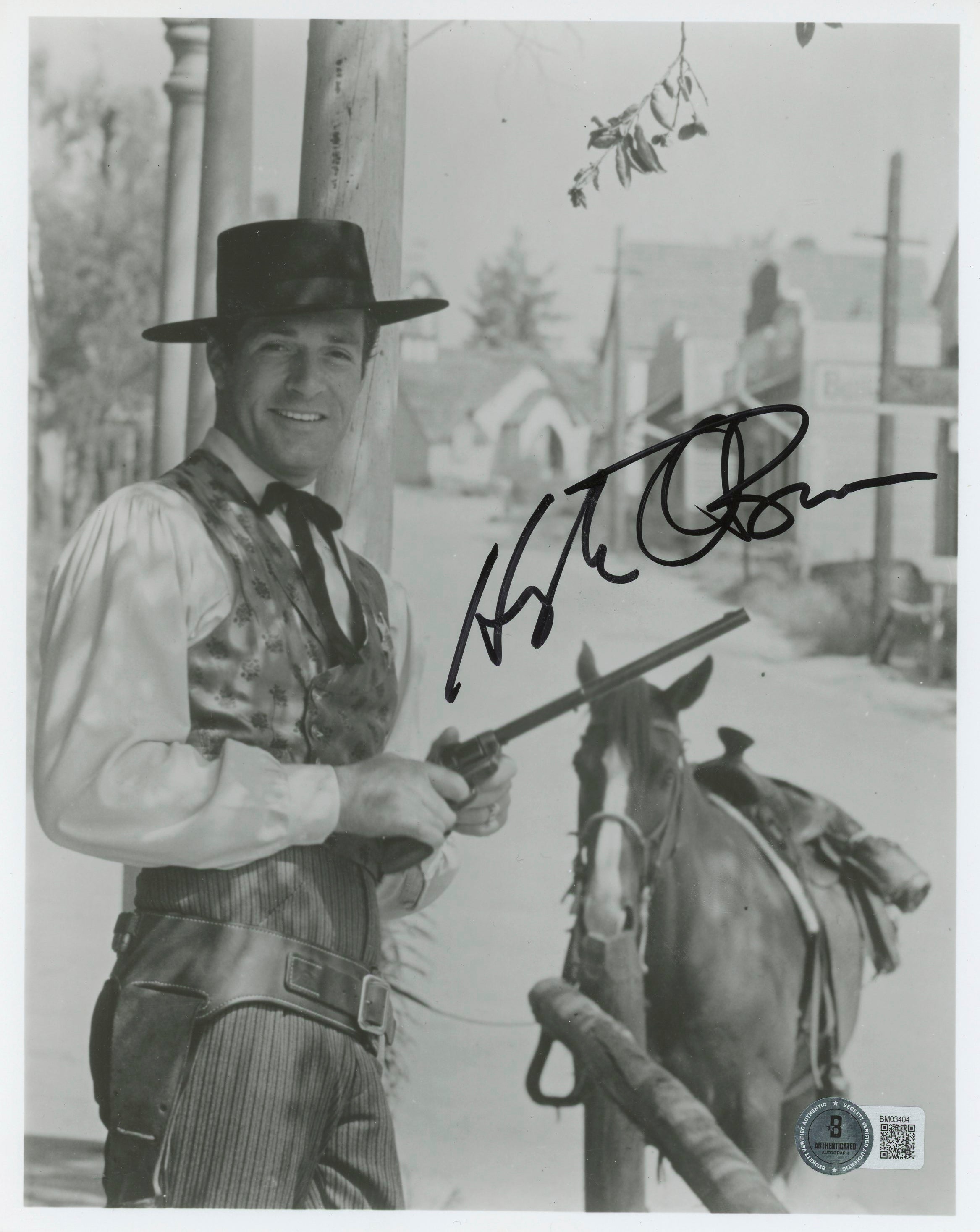 Hugh O'Brian The Shootist Authentic Signed 8x10 Photo BAS #BM03404