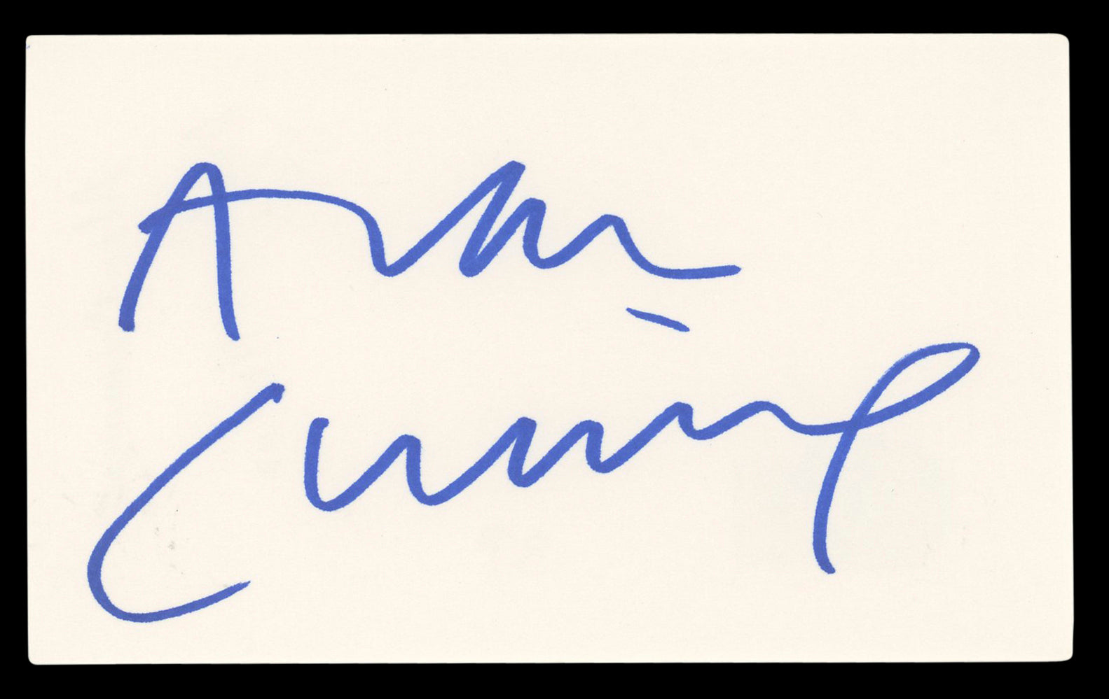 Alan Cumming The Good Wife Authentic Signed 3x5 Index Card BAS #BL96794
