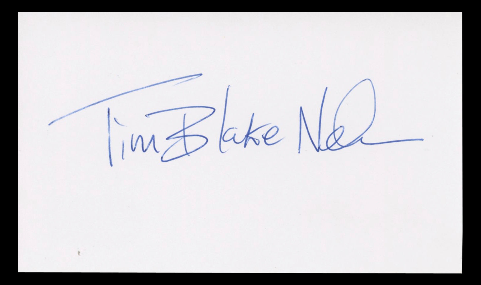 Tim Blake Nelson O Brother, Where Art Thou Signed 3x5 Index Card BAS #BT02448