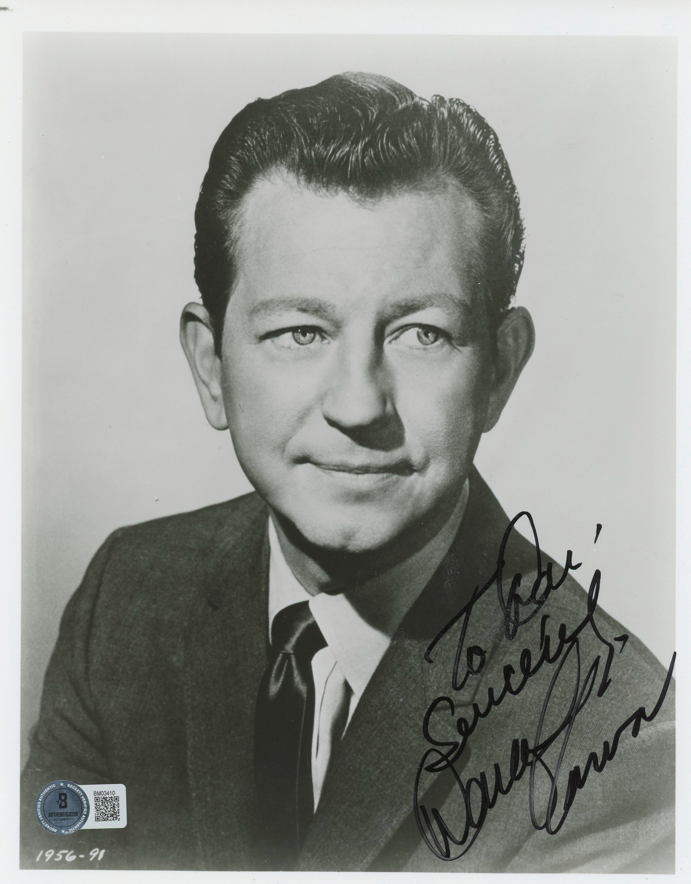 Donald O'Connor Singin' in the Rain "Sincerely" Signed 8x10 Photo BAS #BM03410