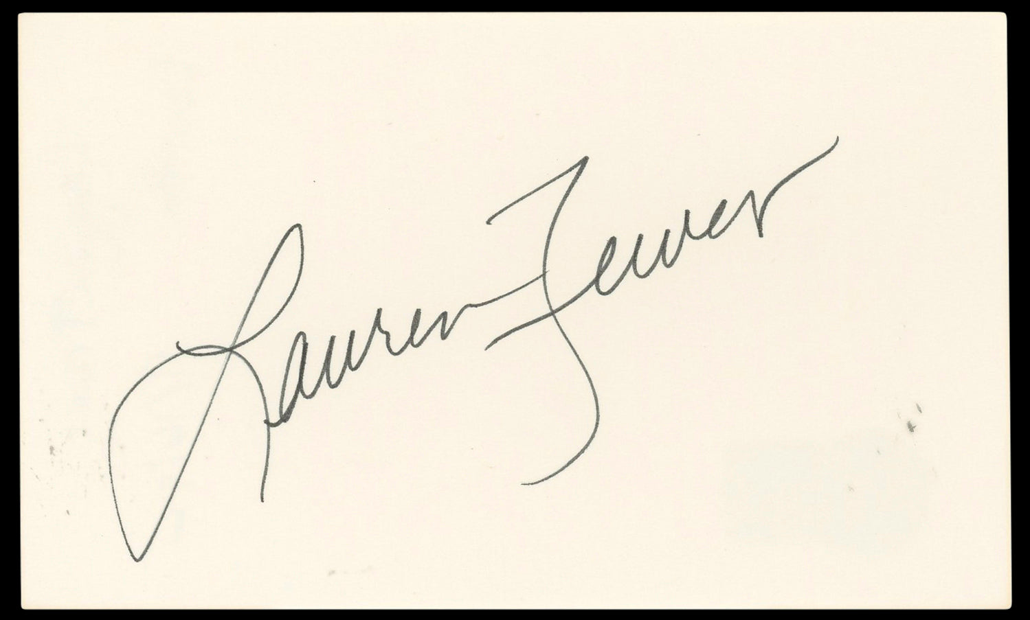 Lauren Tewes The Love Boat Authentic Signed 3x5 Index Card BAS #BN33252