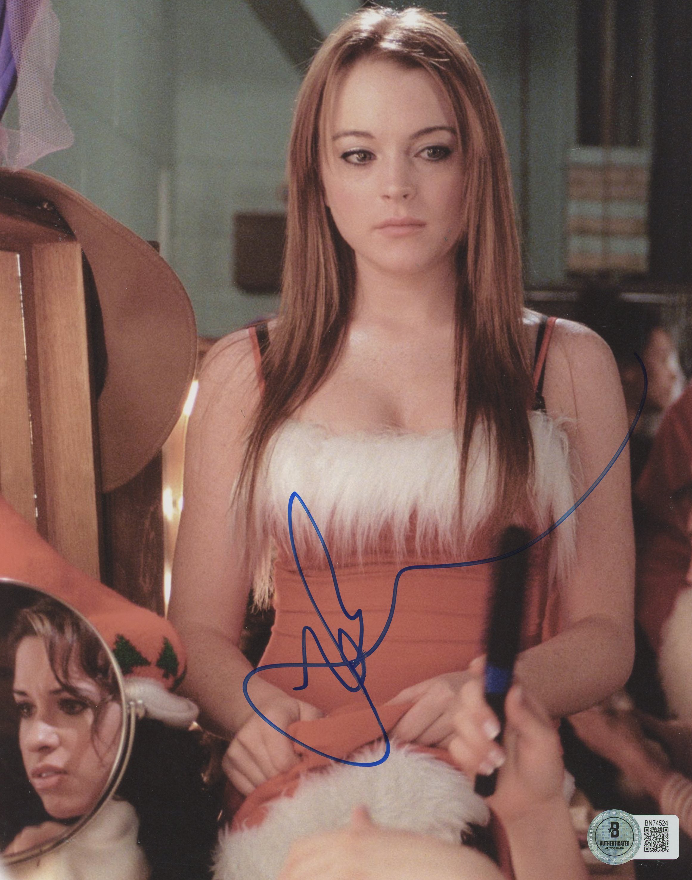 Lindsay Lohan Mean Girls Authentic Signed 8x10 Photo Autographed BAS #BN74524