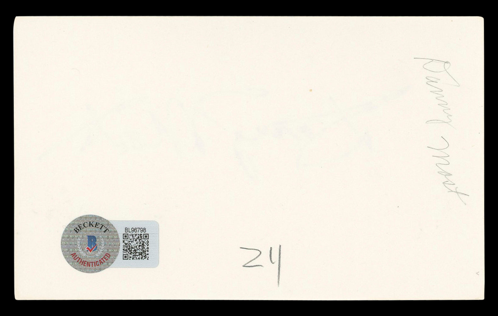 Don Most Happy Days Authentic Signed 3x5 Index Card Autographed BAS #BL96798