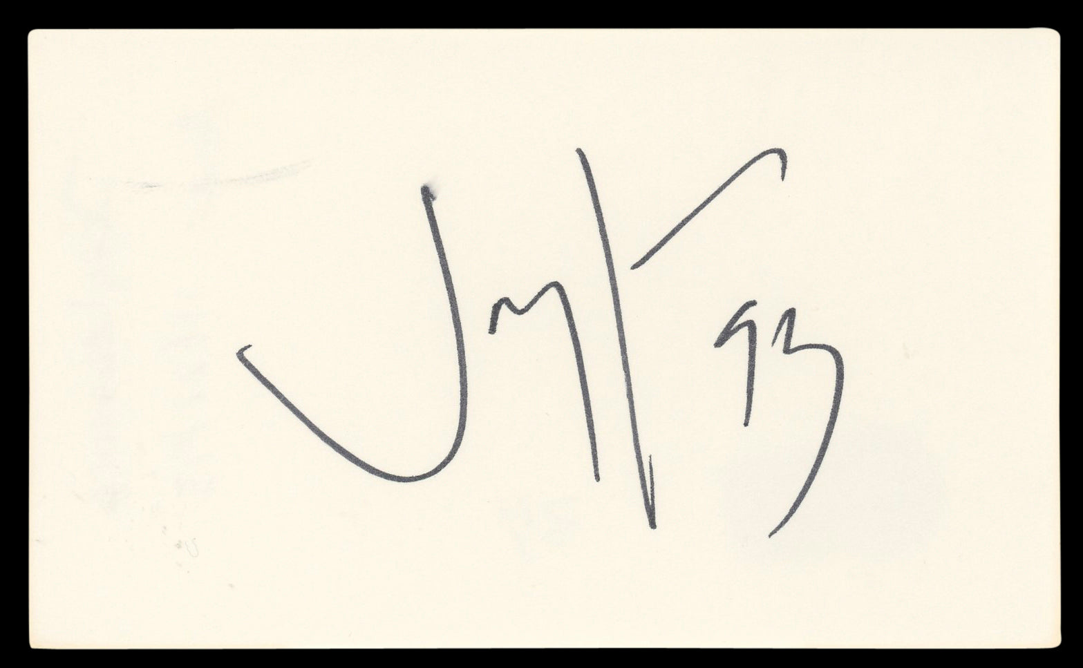 Joey Lawrence Melissa & Joey Authentic Signed 3x5 Index Card BAS #BL96799