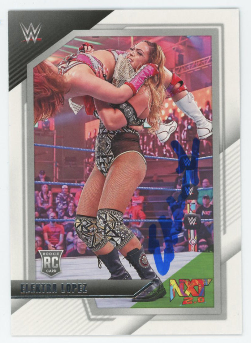 WWE Elektra Lopez Authentic Signed 2022 Panini NXT #33 Rookie Card BAS #BS86747
